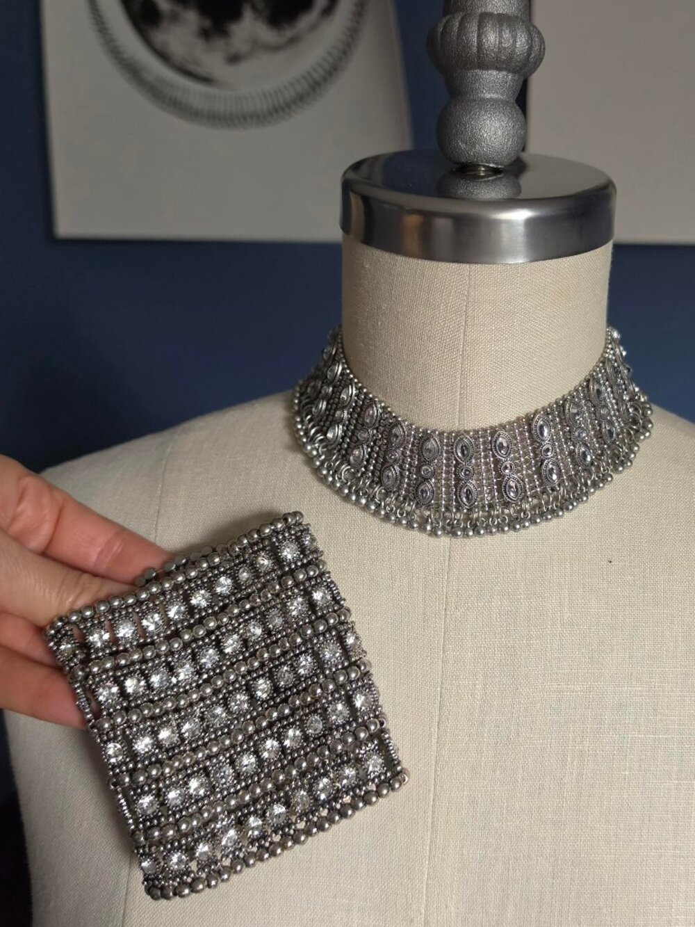 Bundle of 2 Items: Bracelet and Necklace in Silver